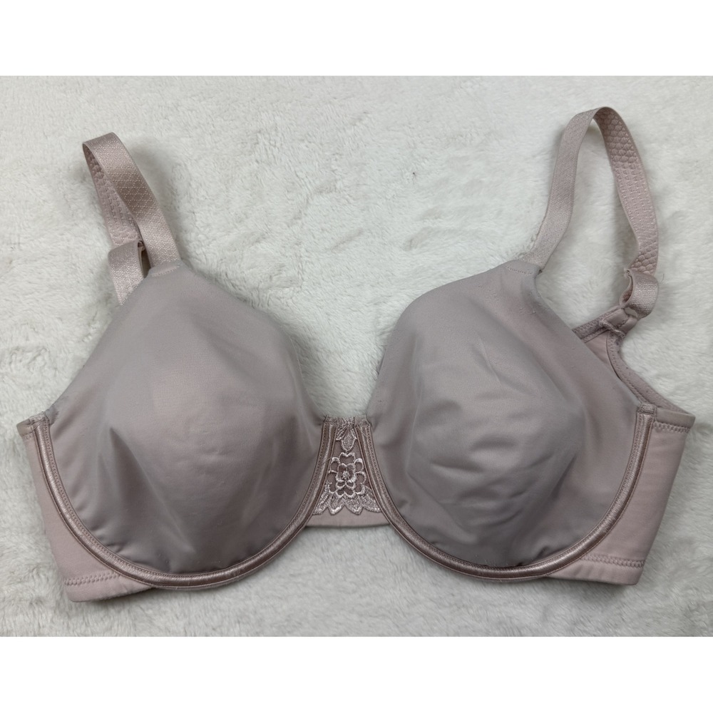 Vanity Fair Underwire Bra 36DD Mauve Taupe Molded Cups Lace Style 76080